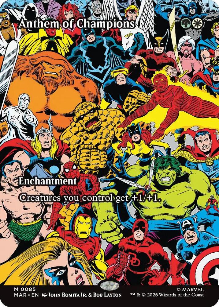 Anthem of Champions Borderless 85 (Marvel Universe Eternal-Legal)  | Good Games Adelaide SA