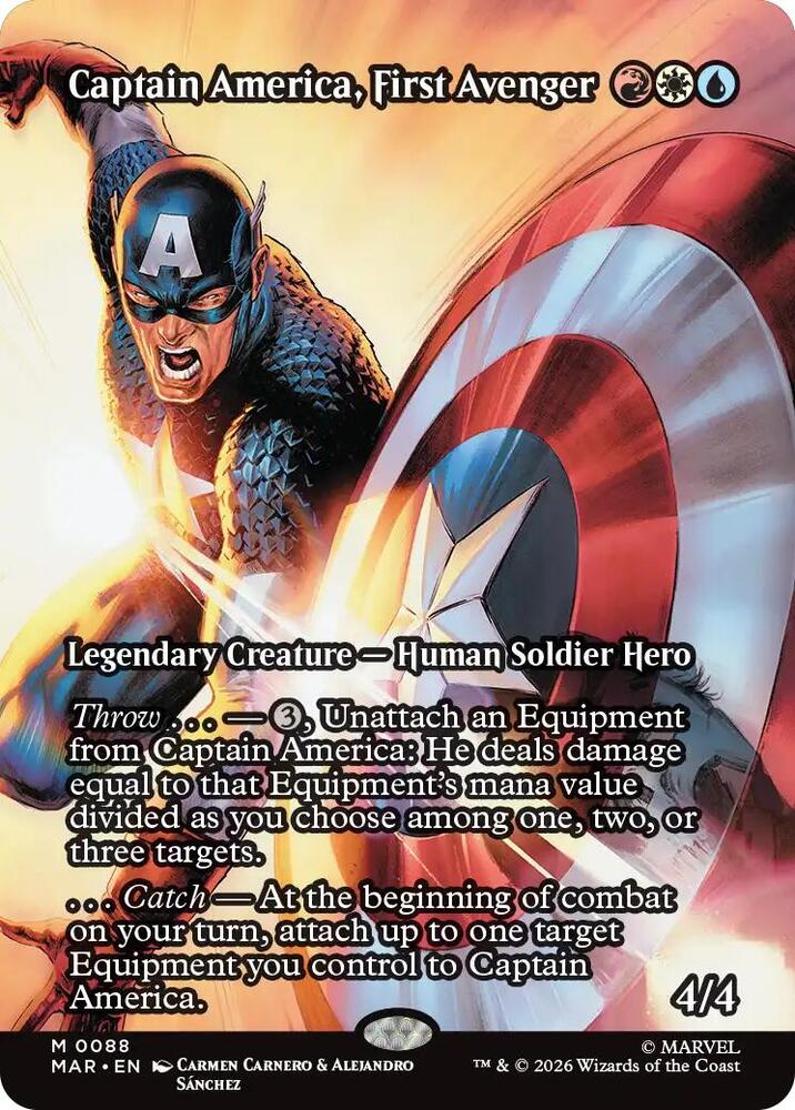 Captain America First Avenger Borderless 88 (Marvel Universe Eternal-Legal)  | Good Games Adelaide SA