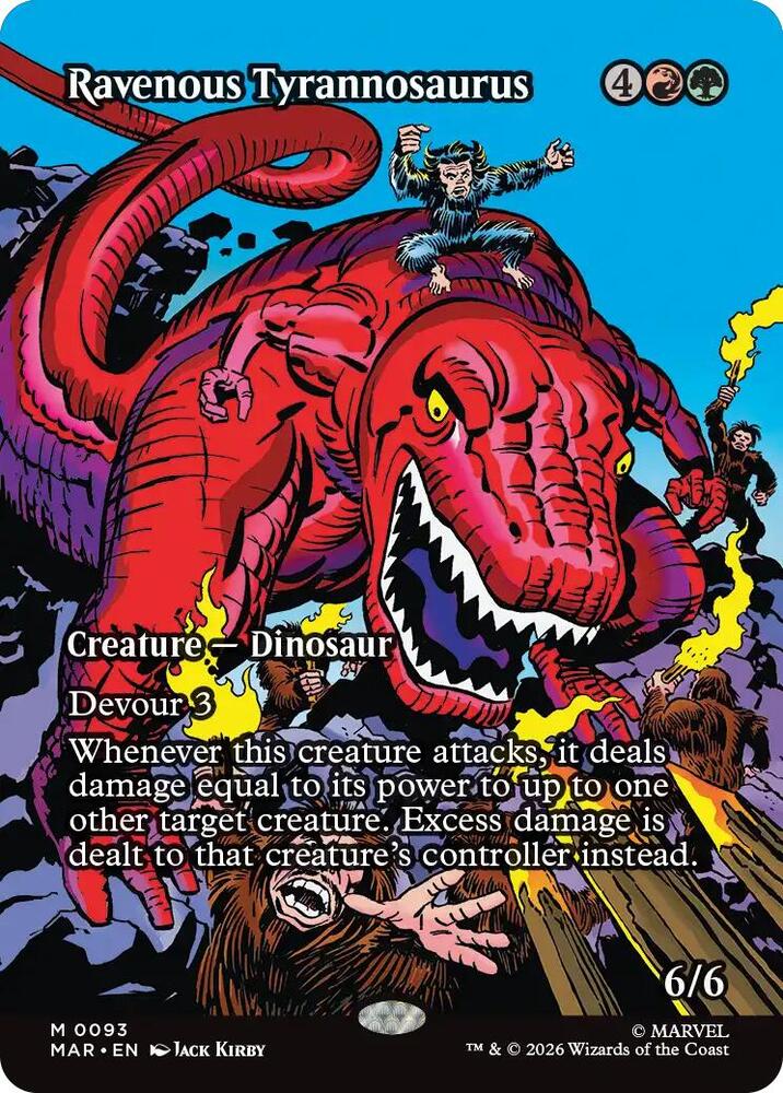 Ravenous Tyrannosaurus Borderless 93 (Marvel Universe Eternal-Legal)  | Good Games Adelaide SA