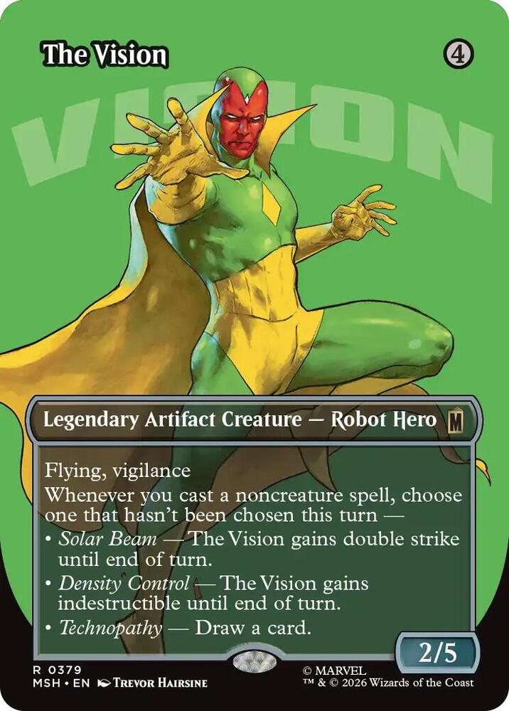 The Vision Borderless 379 (Marvel Super Heroes)  - Foil | Good Games Adelaide SA