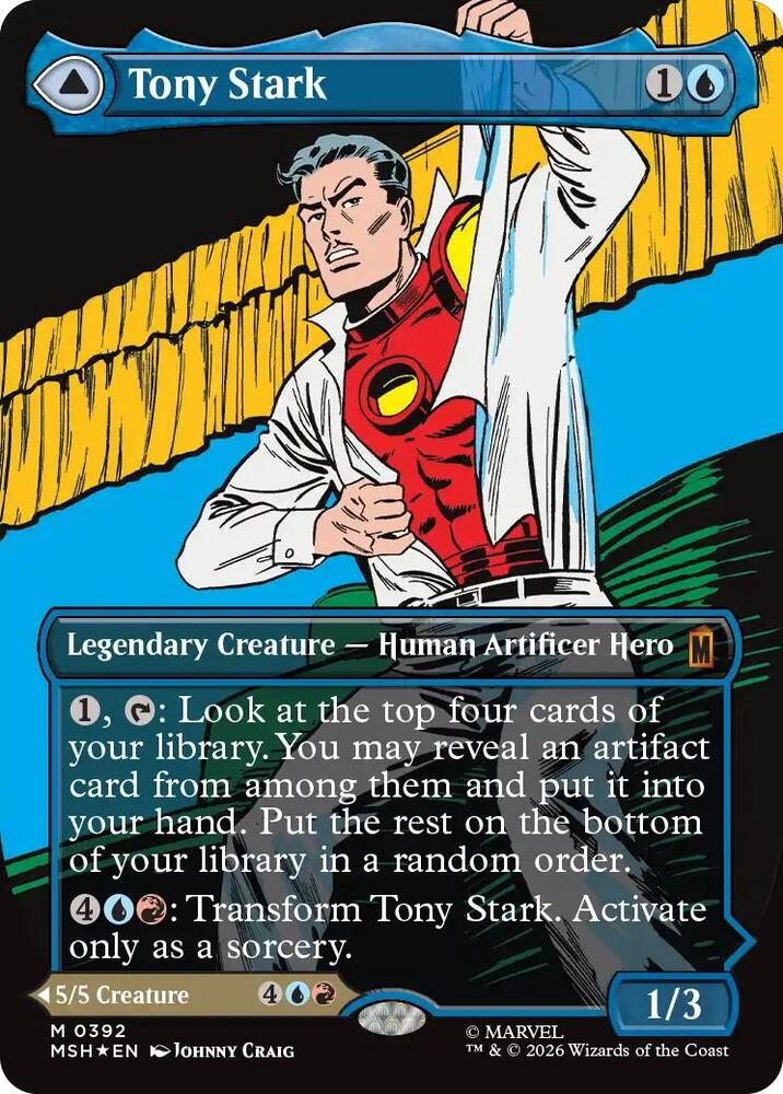 Tony Stark Borderless 0392 392 (Marvel Super Heroes)  - Foil | Good Games Adelaide SA