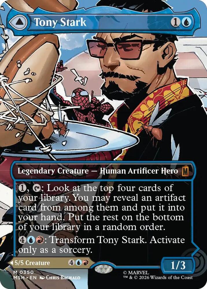 Tony Stark // The Invincible Iron Man 350 (Marvel Super Heroes)  - Borderless Foil | Good Games Adelaide SA