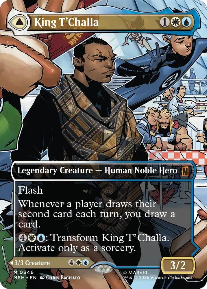 King T'Challa // Black Panther, Hope Enduring 346 (Marvel Super Heroes)  - Borderless Foil | Good Games Adelaide SA