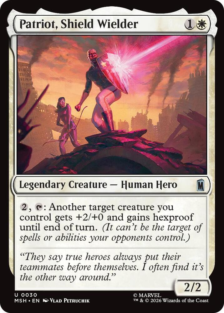 Patriot Shield Wielder 30 (Marvel Super Heroes)  - Foil | Good Games Adelaide SA