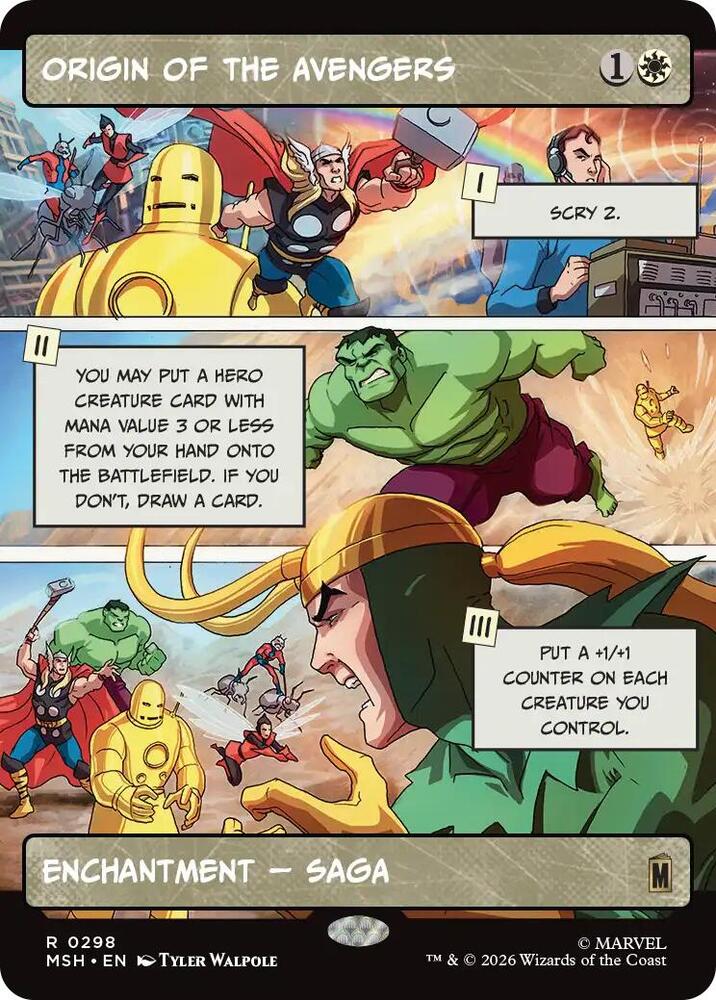 Origin of the Avengers Borderless 298 (Marvel Super Heroes)  | Good Games Adelaide SA