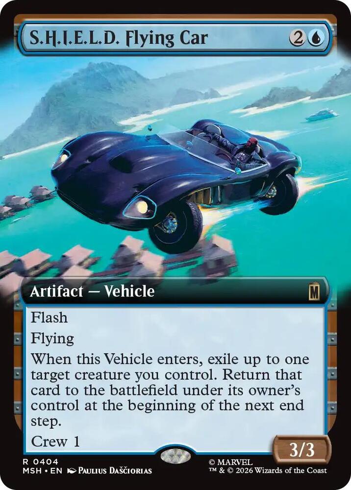 SHIELD Flying Car Extended Art 404 (Marvel Super Heroes)  - Foil | Good Games Adelaide SA