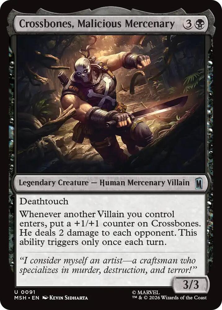 Crossbones, Malicious Mercenary 91 (Marvel Super Heroes)  - Foil | Good Games Adelaide SA