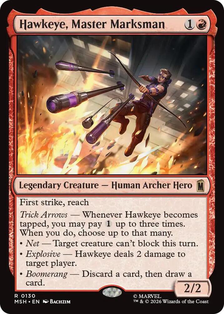 Hawkeye, Master Marksman 130 (Marvel Super Heroes)  - Foil | Good Games Adelaide SA