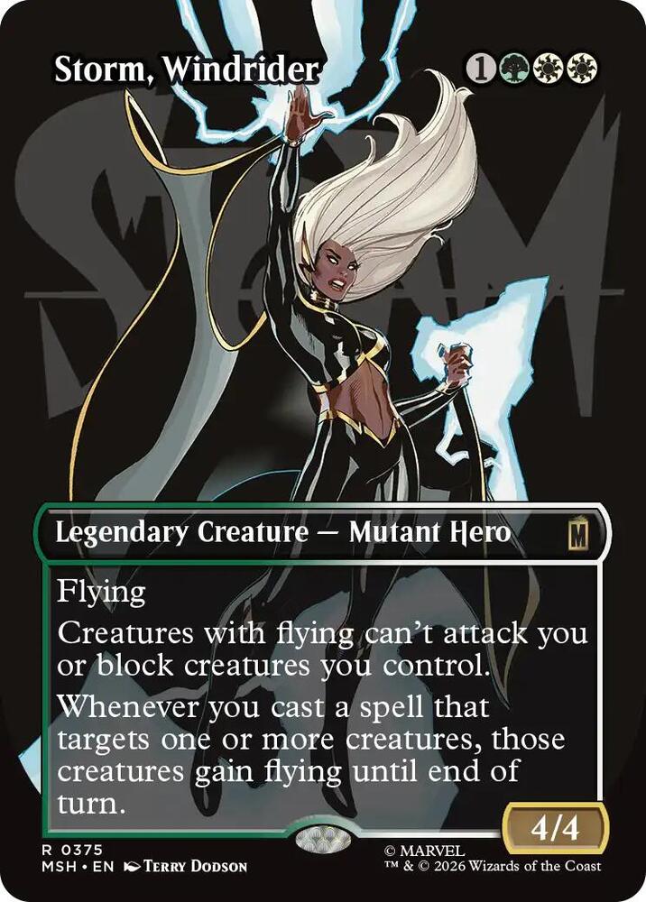 Storm Windrider Borderless 375 (Marvel Super Heroes)  - Foil | Good Games Adelaide SA