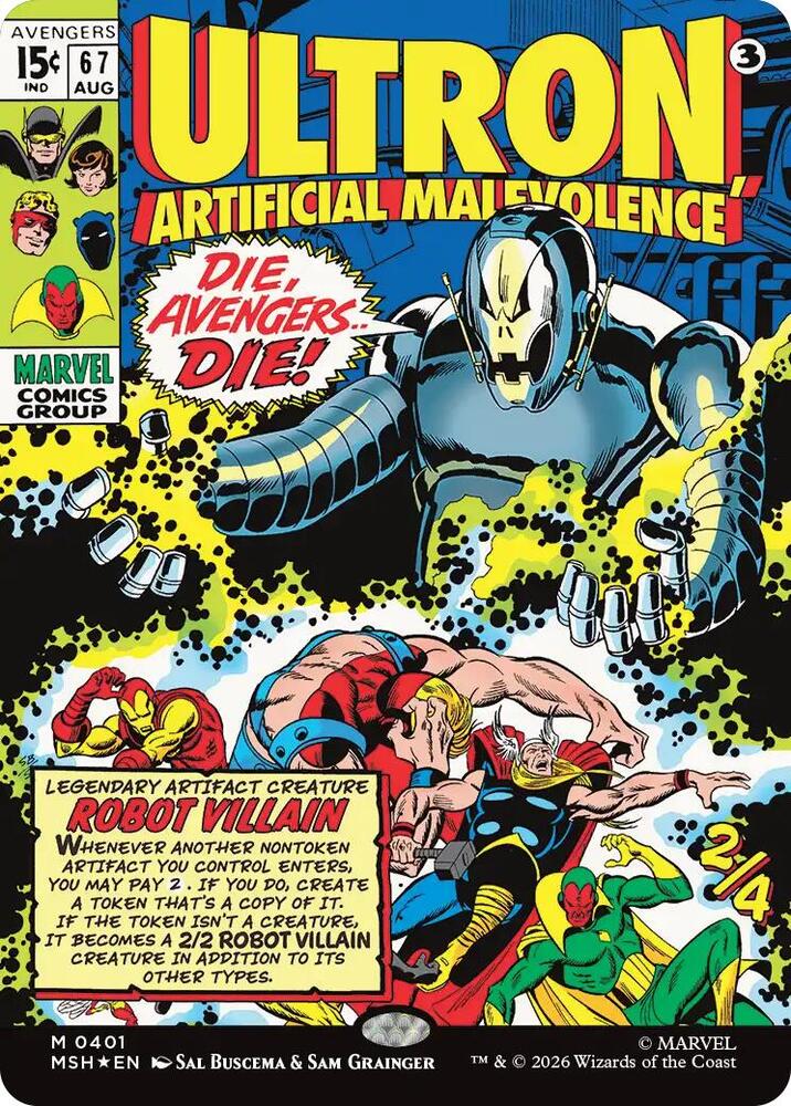 Ultron Artificial Malevolence Borderless 0401 401 (Marvel Super Heroes)  - Foil | Good Games Adelaide SA