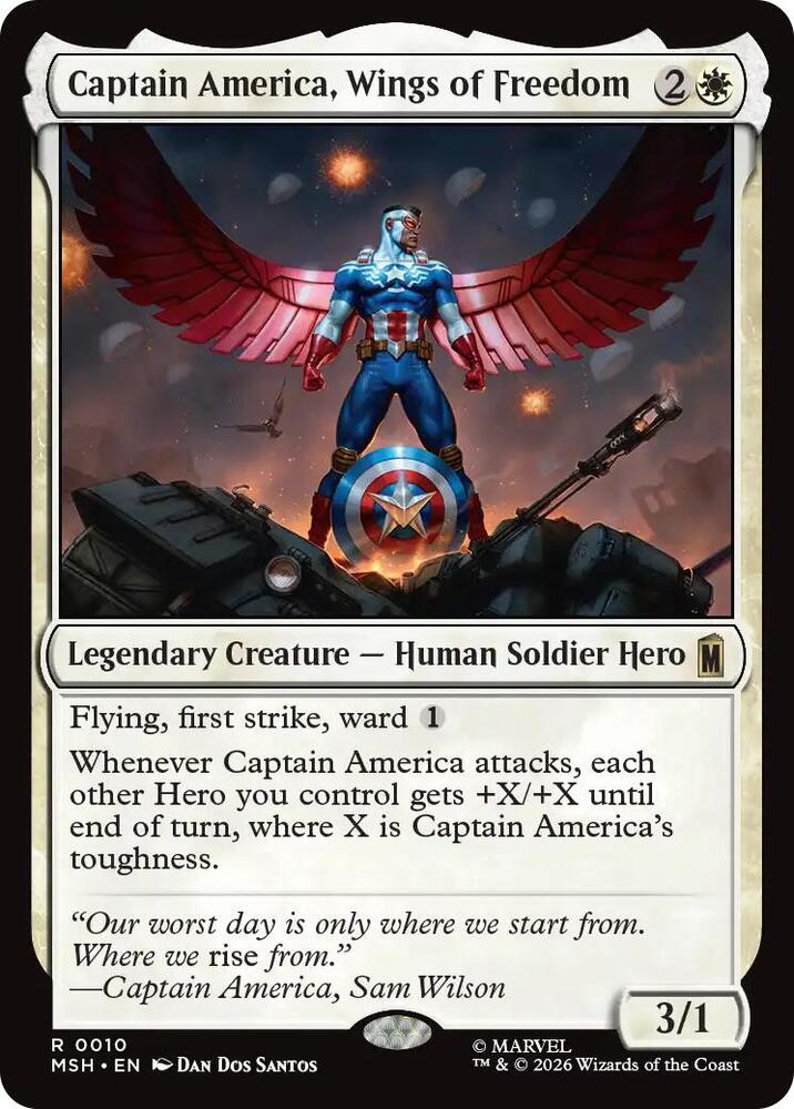 Captain America, Wings of Freedom 10 (Marvel Super Heroes)  - Foil | Good Games Adelaide SA