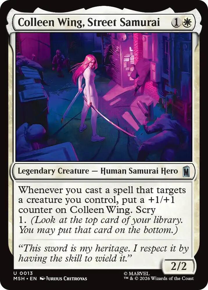 Colleen Wing, Street Samurai 13 (Marvel Super Heroes)  - Foil | Good Games Adelaide SA