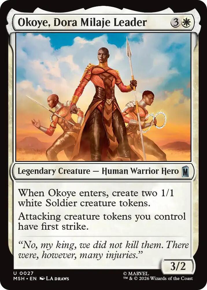 Okoye, Dora Milaje Leader 27 (Marvel Super Heroes)  - Foil | Good Games Adelaide SA