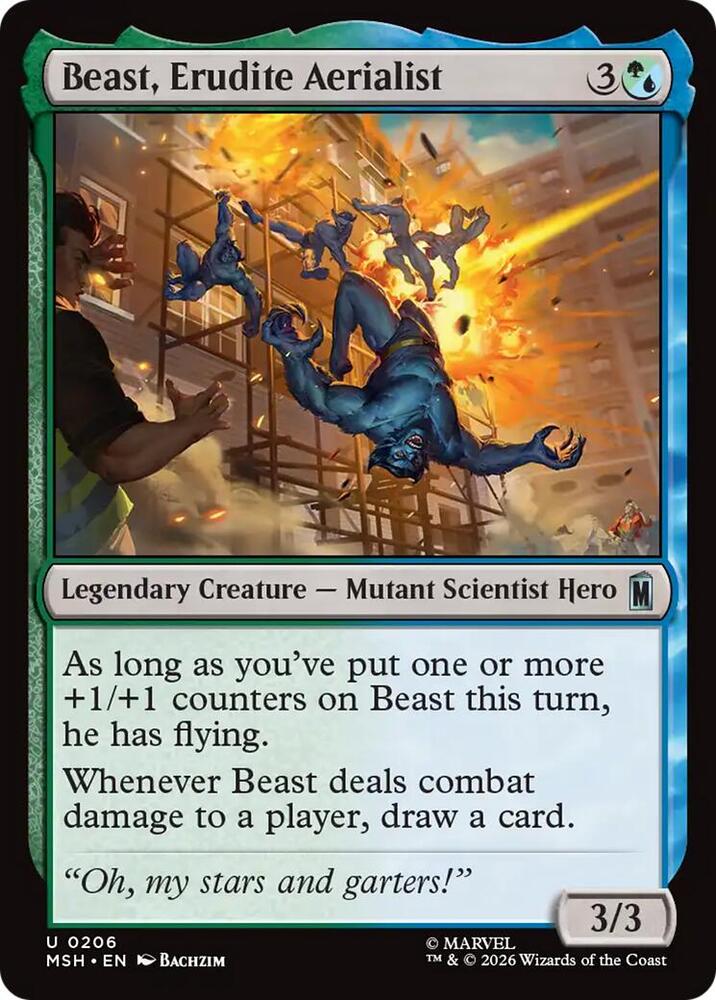 Beast, Erudite Aerialist 206 (Marvel Super Heroes)  - Foil | Good Games Adelaide SA