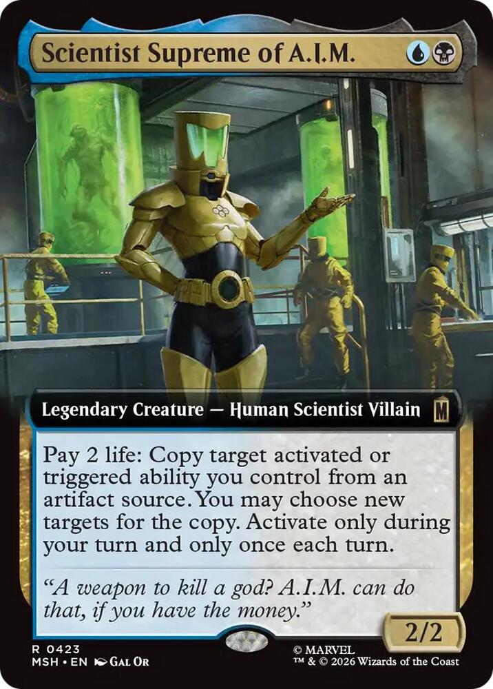 Scientist Supreme of AIM Extended Art 423 (Marvel Super Heroes)  - Foil | Good Games Adelaide SA