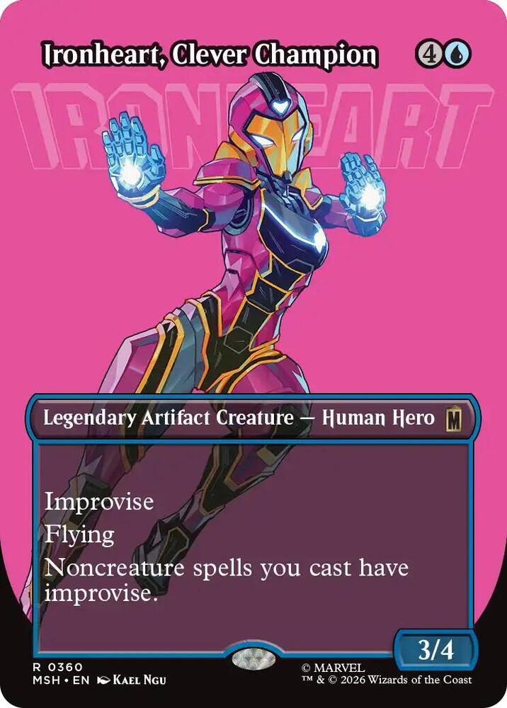 Ironheart Clever Champion Borderless 360 (Marvel Super Heroes)  - Foil | Good Games Adelaide SA