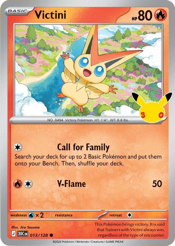 Victini 013/128 (ME: 30th Celebration)  - Holofoil | Good Games Adelaide SA