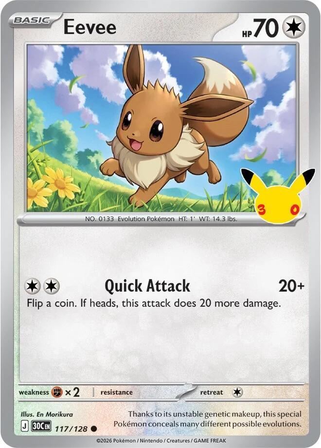 Eevee 117/128 (ME: 30th Celebration)  - Holofoil | Good Games Adelaide SA