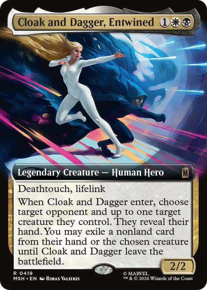 Cloak and Dagger Entwined Extended Art 419 (Marvel Super Heroes)  - Foil | Good Games Adelaide SA