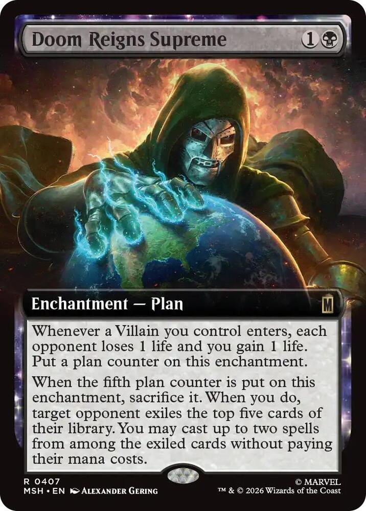 Doom Reigns Supreme Extended Art 407 (Marvel Super Heroes)  - Foil | Good Games Adelaide SA