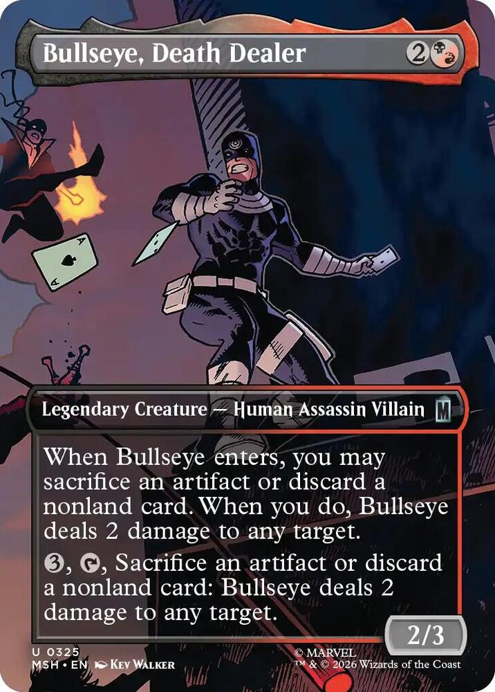 Bullseye Death Dealer Borderless 325 (Marvel Super Heroes)  - Foil | Good Games Adelaide SA