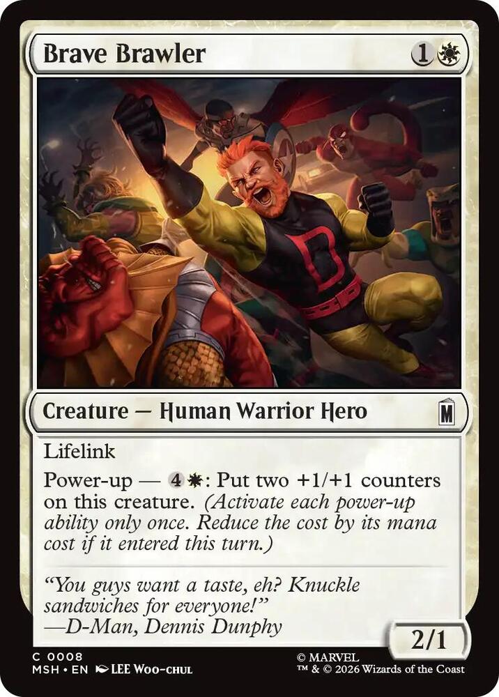 Brave Brawler 8 (Marvel Super Heroes)  - Foil | Good Games Adelaide SA
