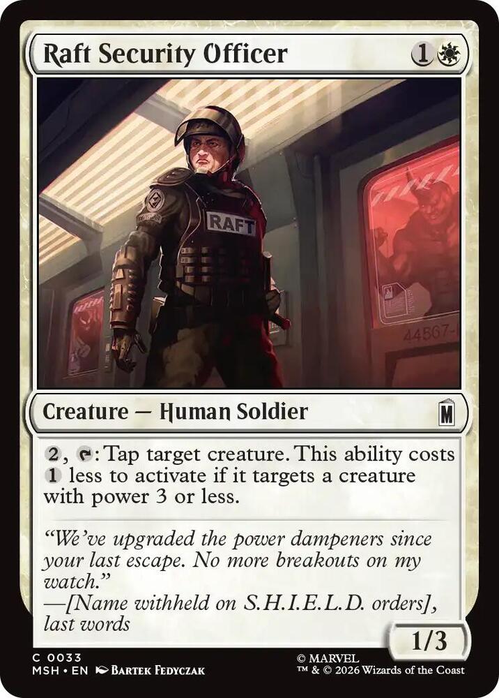 Raft Security Officer 33 (Marvel Super Heroes)  - Foil | Good Games Adelaide SA