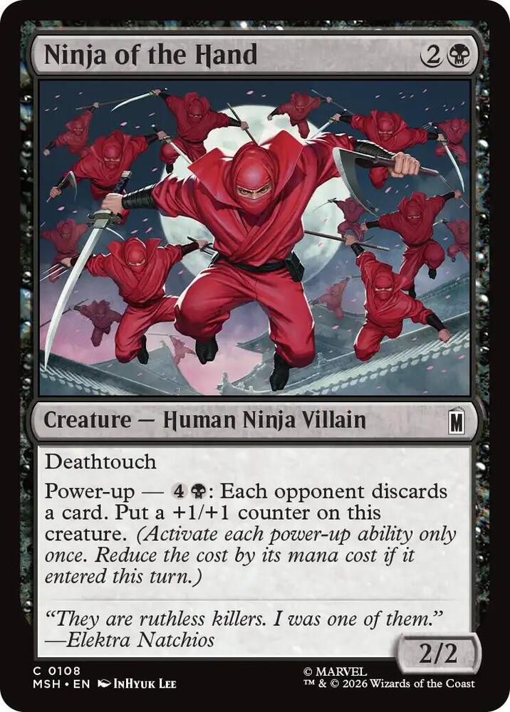 Ninja of the Hand 108 (Marvel Super Heroes)  - Foil | Good Games Adelaide SA