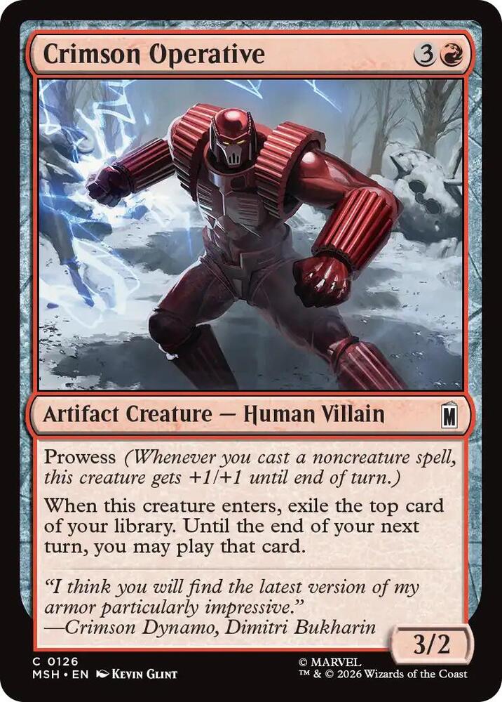 Crimson Operative 126 (Marvel Super Heroes)  - Foil | Good Games Adelaide SA