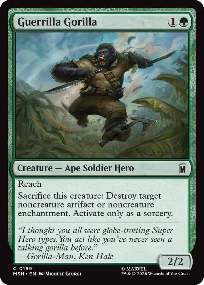Guerrilla Gorilla 169 (Marvel Super Heroes)  - Foil | Good Games Adelaide SA
