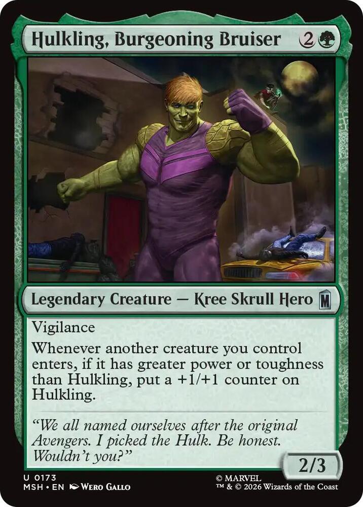 Hulkling Burgeoning Bruiser 173 (Marvel Super Heroes)  | Good Games Adelaide SA