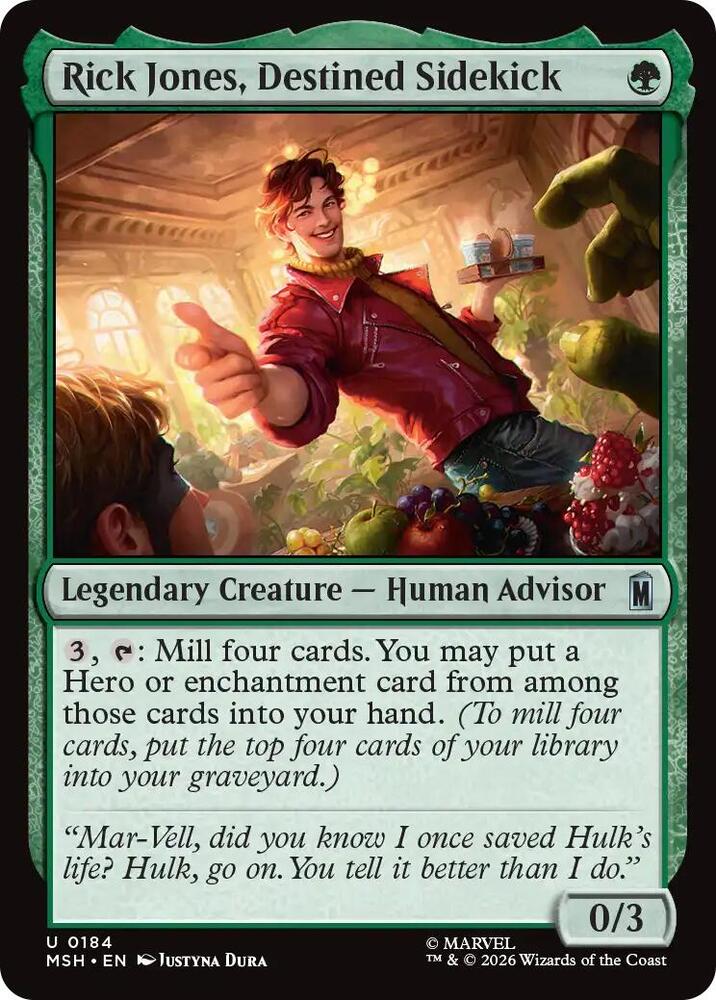 Rick Jones Destined Sidekick 184 (Marvel Super Heroes)  - Foil | Good Games Adelaide SA