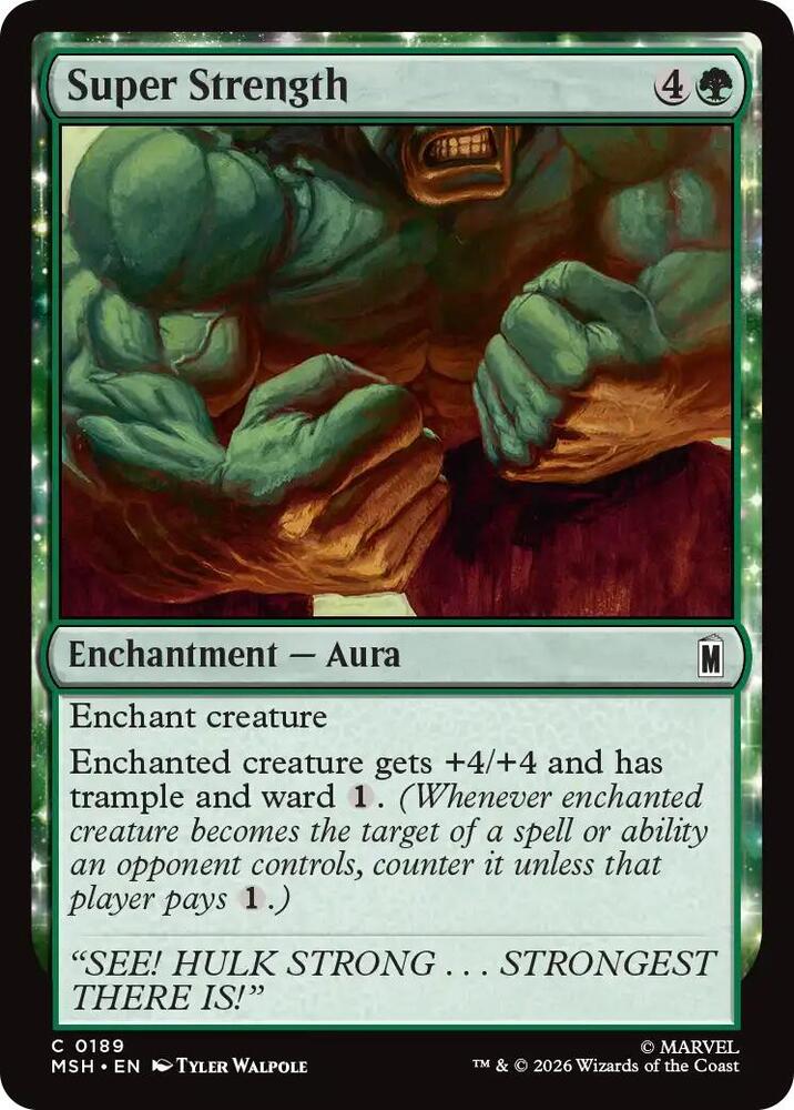 Super Strength 189 (Marvel Super Heroes)  - Foil | Good Games Adelaide SA