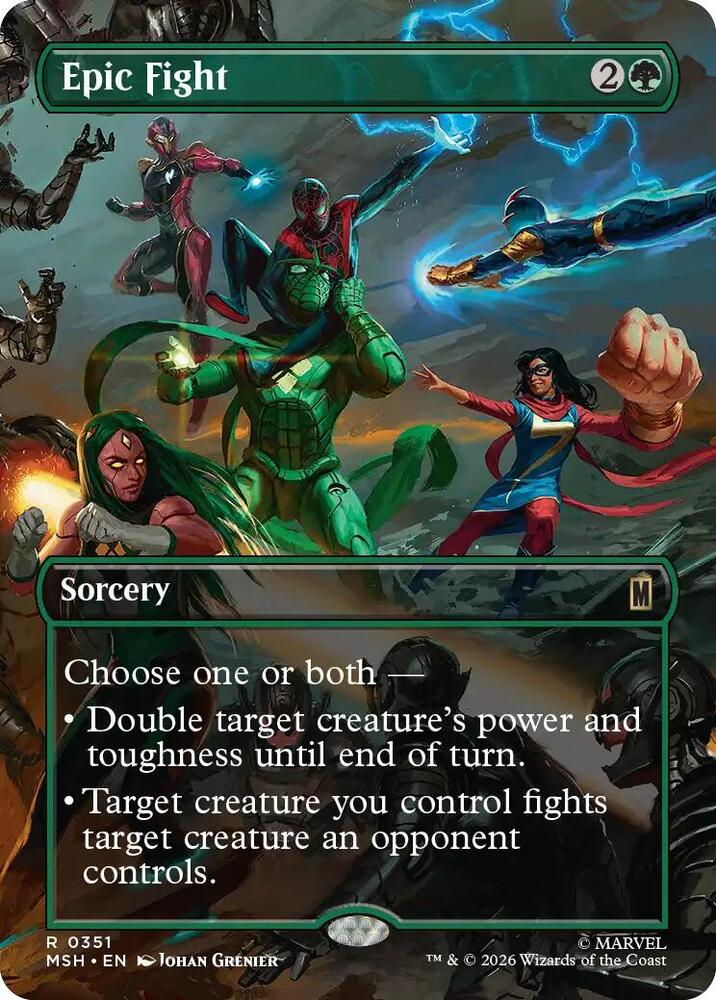 Epic Fight Borderless 351 (Marvel Super Heroes)  - Foil | Good Games Adelaide SA
