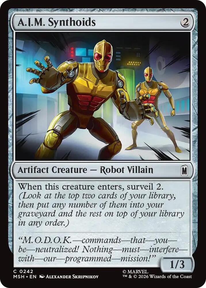A.I.M Synthoids 242 (Marvel Super Heroes)  - Foil | Good Games Adelaide SA