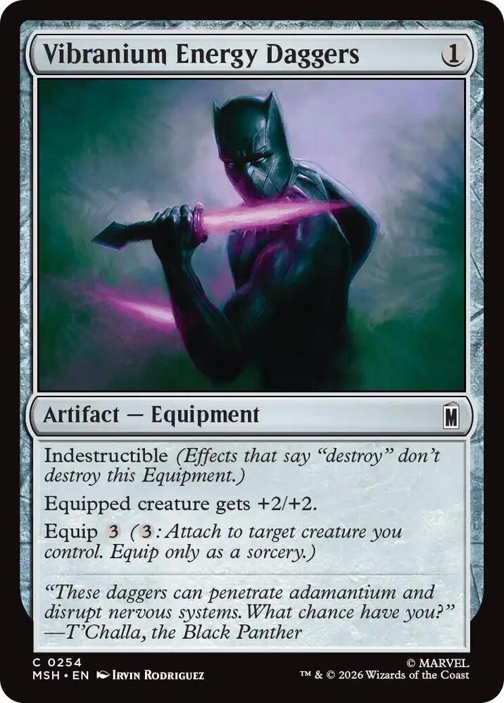 Vibranium Energy Daggers 254 (Marvel Super Heroes)  - Foil | Good Games Adelaide SA
