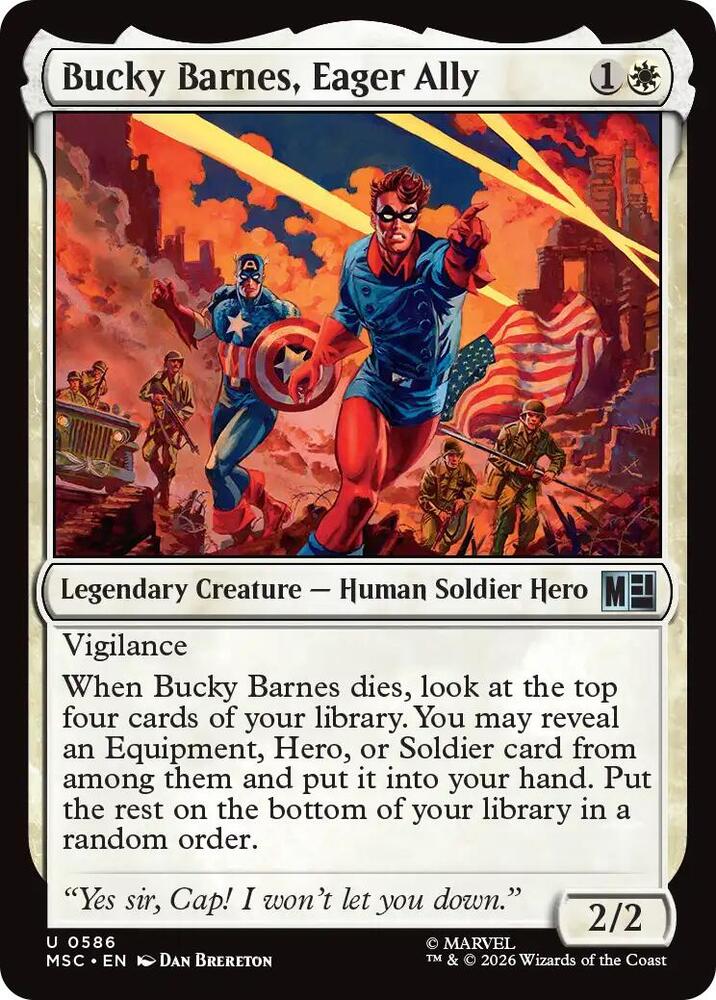 Bucky Barnes Eager Ally 586 (Commander: Marvel Super Heroes)  - Foil | Good Games Adelaide SA