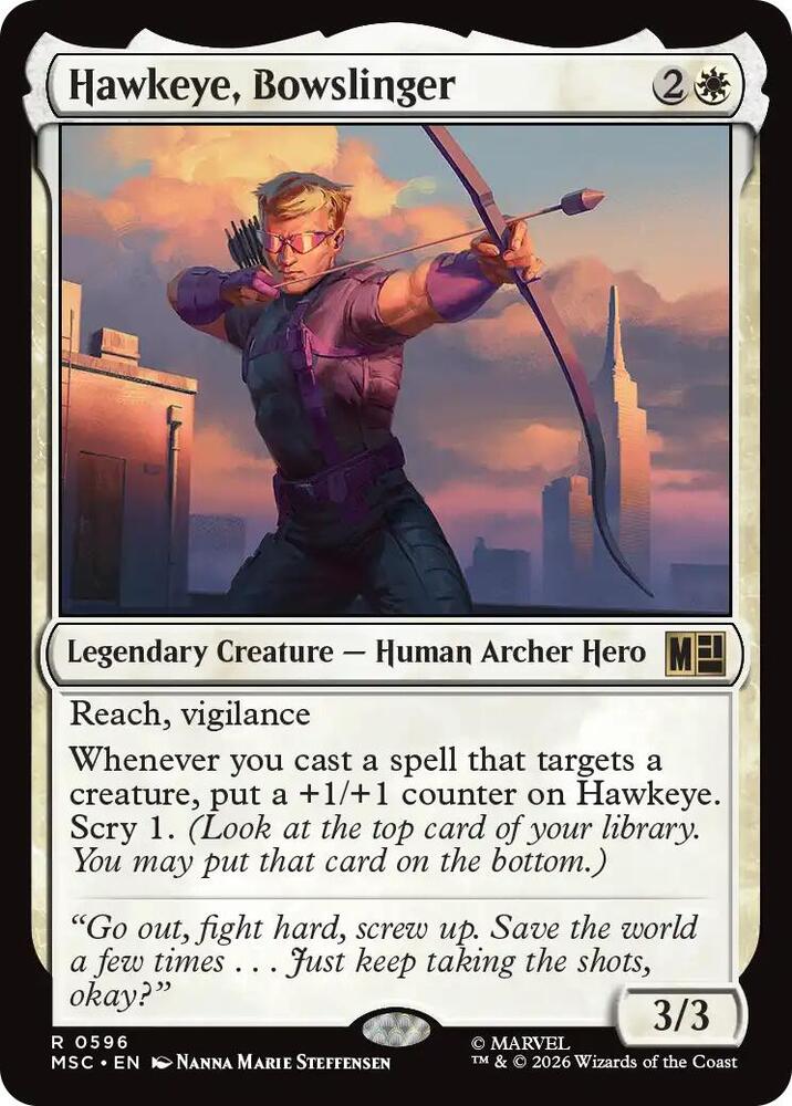 Hawkeye Bowslinger 596 (Commander: Marvel Super Heroes)  | Good Games Adelaide SA