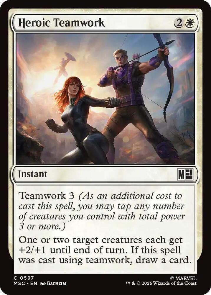 Heroic Teamwork 597 (Commander: Marvel Super Heroes)  - Foil | Good Games Adelaide SA