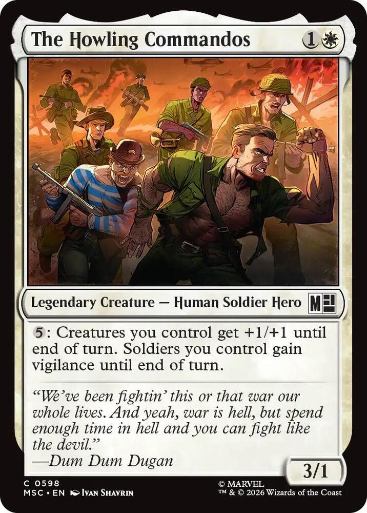The Howling Commandos 598 (Commander: Marvel Super Heroes)  - Foil | Good Games Adelaide SA