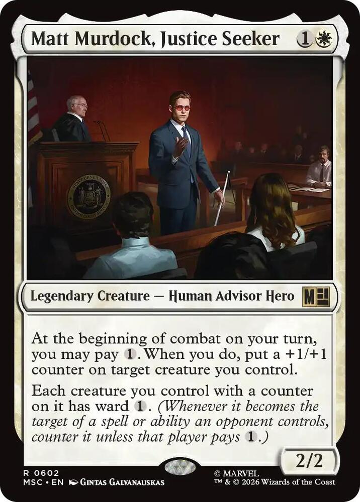 Matt Murdock, Justice Seeker 602 (Commander: Marvel Super Heroes)  - Foil | Good Games Adelaide SA
