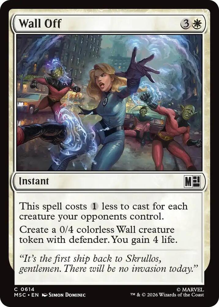 Wall Off 614 (Commander: Marvel Super Heroes)  - Foil | Good Games Adelaide SA