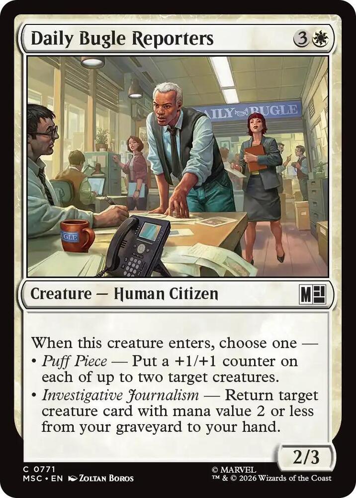 Daily Bugle Reporters 771 (Commander: Marvel Super Heroes)  - Foil | Good Games Adelaide SA