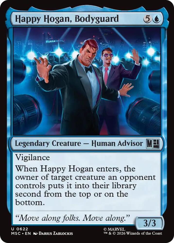 Happy Hogan Bodyguard 622 (Commander: Marvel Super Heroes)  - Foil | Good Games Adelaide SA