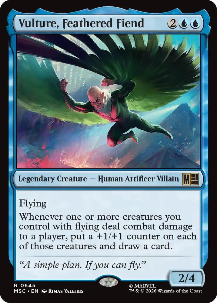 Vulture, Feathered Fiend 645 (Commander: Marvel Super Heroes)  - Foil | Good Games Adelaide SA
