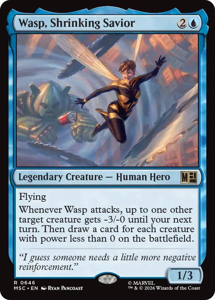 Wasp Shrinking Savior 646 (Commander: Marvel Super Heroes)  - Foil | Good Games Adelaide SA