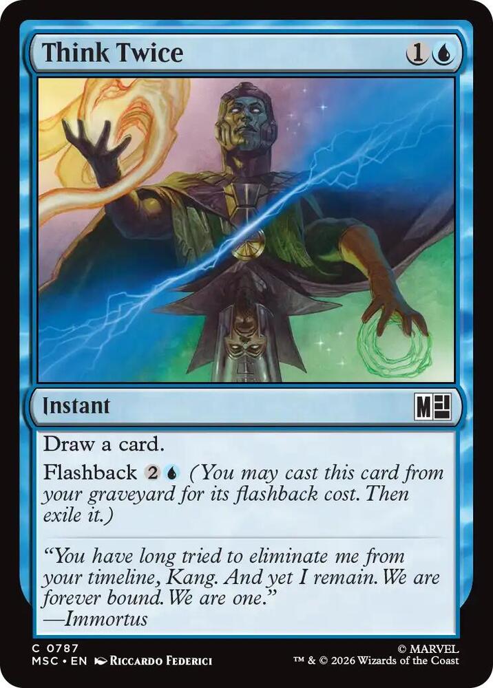 Think Twice 787 (Commander: Marvel Super Heroes)  - Foil | Good Games Adelaide SA