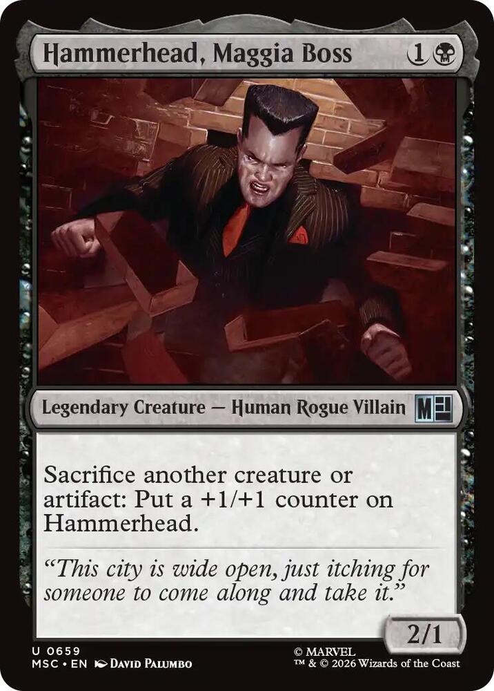 Hammerhead Maggia Boss 659 (Commander: Marvel Super Heroes)  - Foil | Good Games Adelaide SA