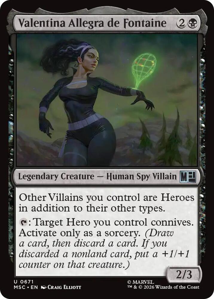Valentina Allegra de Fontaine 671 (Commander: Marvel Super Heroes)  - Foil | Good Games Adelaide SA