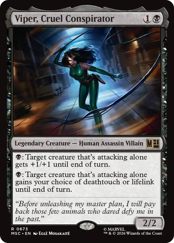 Viper, Cruel Conspirator 673 (Commander: Marvel Super Heroes)  - Foil | Good Games Adelaide SA
